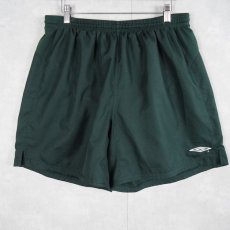 画像1: UMBRO ロゴ刺繍 メッシュショーツ GREEN XXL (1)