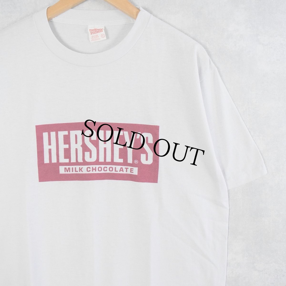 画像1: 80's HERSHEY'S USA製 チョコレートメーカー プリントTシャツ XL (1)