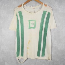 画像1: 50〜60's Russell Southern 染み込みプリントTシャツ XL (1)