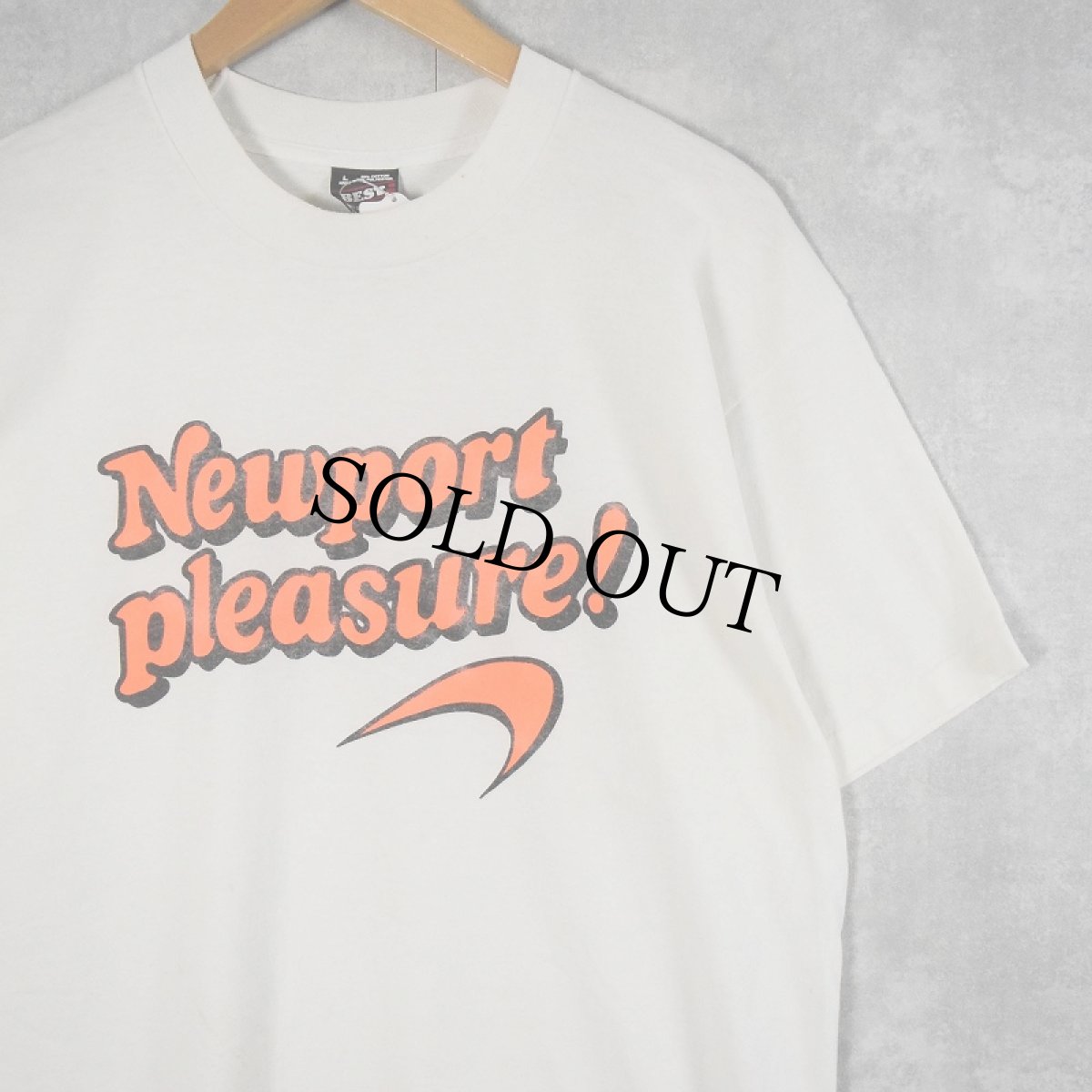 画像1: 80's Newport USA製 タバコ企業 ロゴプリントTシャツ L (1)