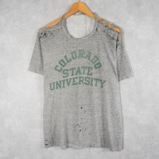 画像1: 60's Champion C中ランタグ "COLORADO STATE UNIVERSITY" 染み込みプリントTシャツ  (1)