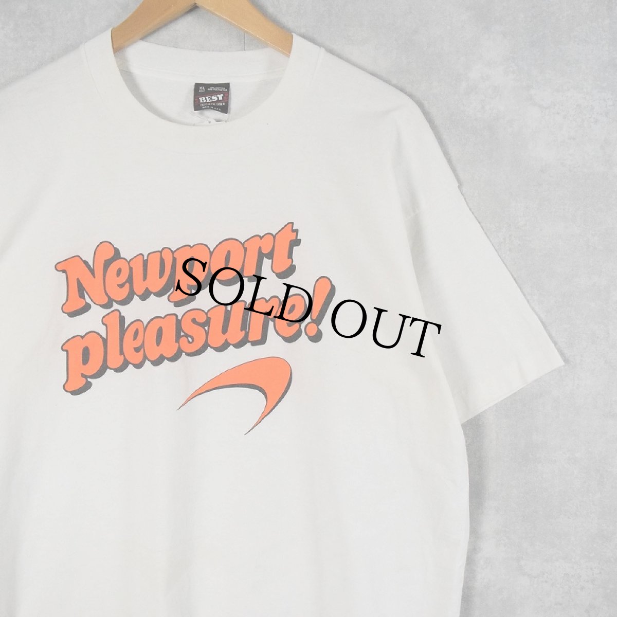 画像1: [お客様お支払処理中]80's Newport USA製 タバコ企業 ロゴプリントTシャツ XL (1)