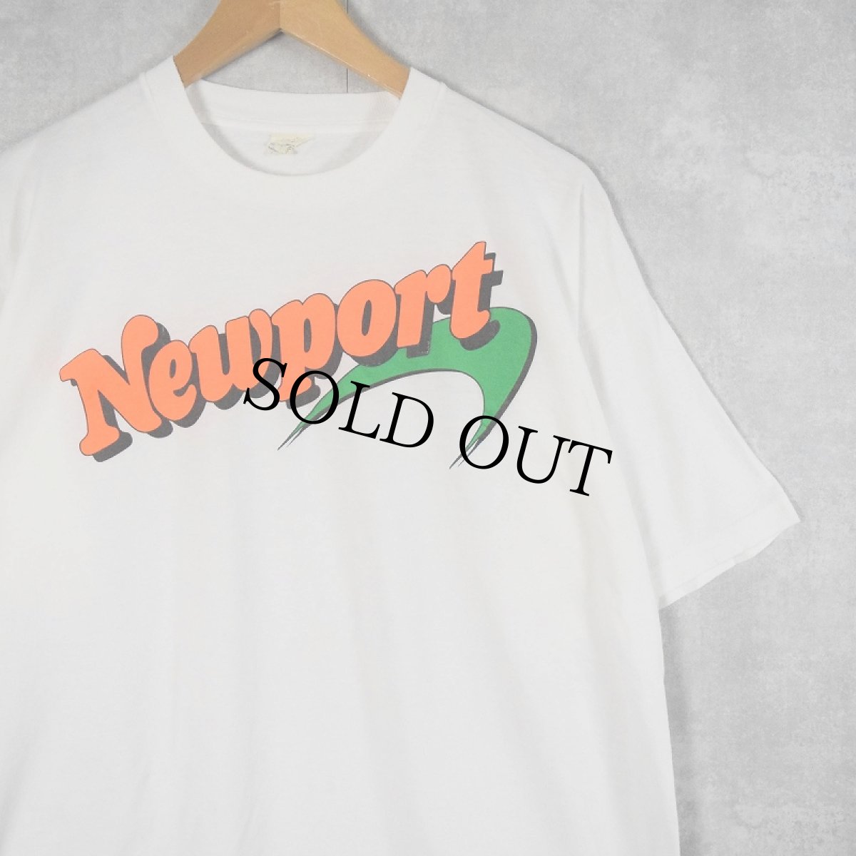 画像1: 80's Newport タバコ企業 ロゴプリントTシャツ (1)