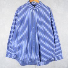 画像1: Ralph Lauren "BIG SHIRT" ストライプ柄 コットンボタンダウンシャツ XL (1)