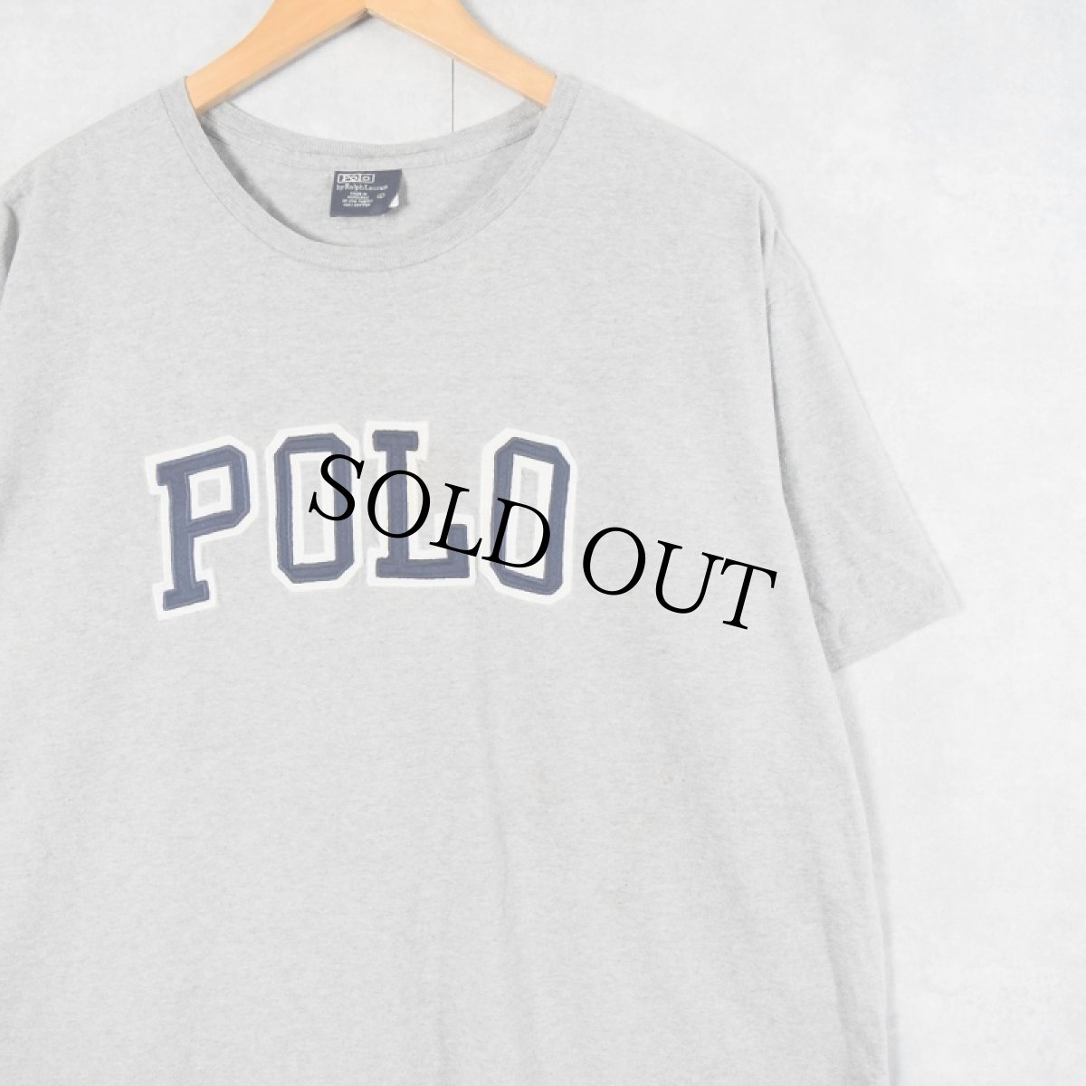 画像1: POLO Ralph Lauren "POLO" ロゴワッペン Tシャツ L (1)