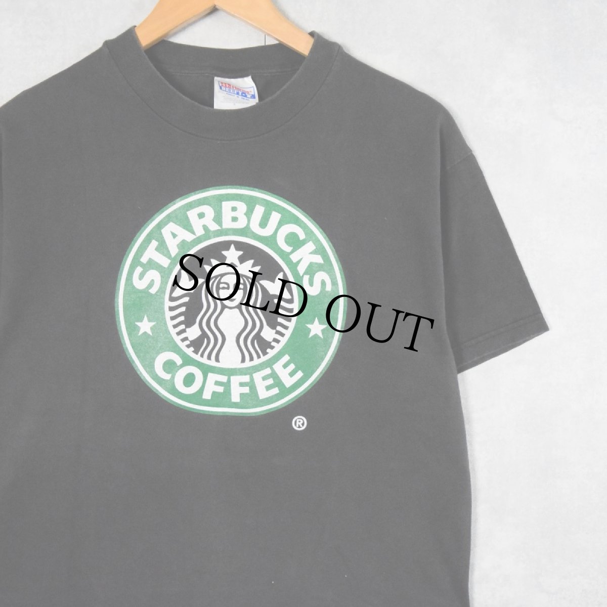 画像1: STARBUCKS ロゴプリントTシャツ BLACK M (1)