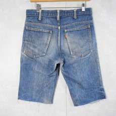 画像2: EURO Levi's BIGE カットオフ デニムパンツ W31 (2)