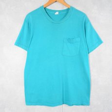 画像1: 80's FRUIT OF THE LOOM USA製 無地ポケットTシャツ L (1)