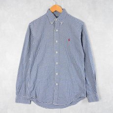 画像1: Ralph Lauren "CUSTOM FIT" ギンガムチェック柄 コットンボタンダウンシャツ S (1)