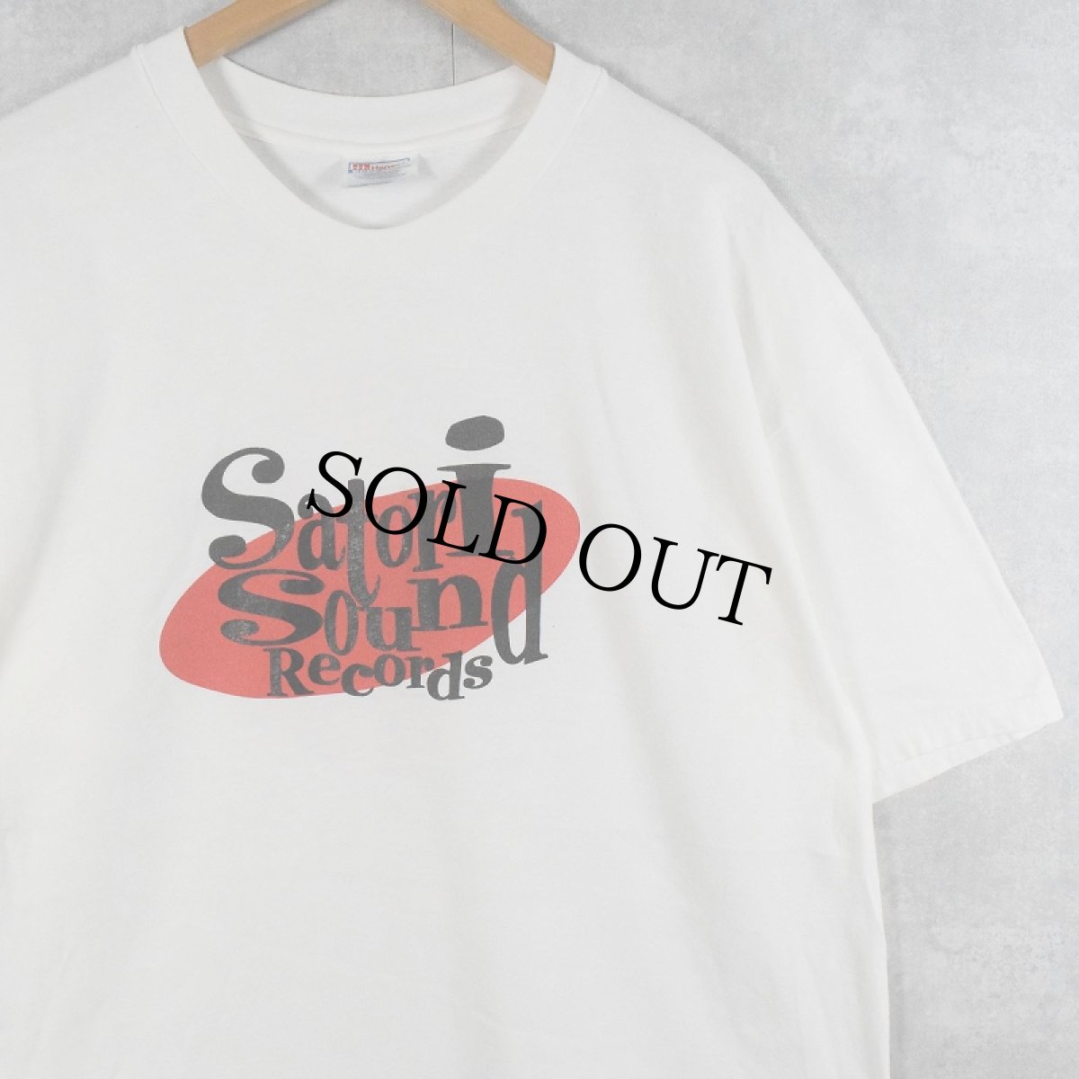 画像1: 【お客様お支払処理中】Satori Sound Records レコードレーベル プリントTシャツ XL (1)