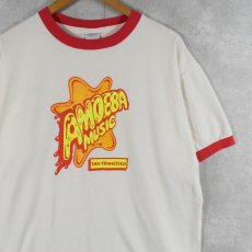 画像1: AMOEBA MUSIC レコードショップ リンガーTシャツ L (1)