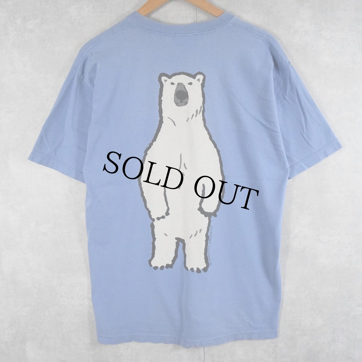 画像1: 90's GRAVITY GRAPHICS USA製 "Polar Bear" プリントＴシャツ M (1)