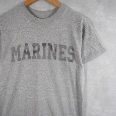 画像1: 90's NAVAL ACADEMY GIFT SHOP USA製 "MARINES" プリントＴシャツ S (1)