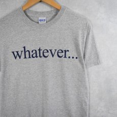 画像2: "Whatever..." メッセージプリントTシャツ S (2)