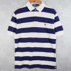 画像1: POLO Ralph Lauren ボーダー柄 ポロシャツ M (1)