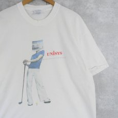 画像1: 2000's UNISYS IT企業 プリントTシャツ XL (1)