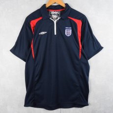 画像1: UMBRO "ENGLAND" サッカーユニフォームシャツ NAVY L (1)