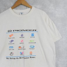 画像1: 90's PIONEER USA製 電機メーカー プリントTシャツ XL (1)