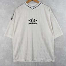 画像1: 90's UMBRO フロッキープリント ゲームシャツ XL (1)