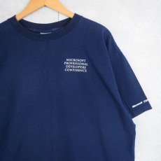 画像2: 90's Microsoft USA製 アダムの創造 パロディプリント コンピューター企業Tシャツ XL (2)