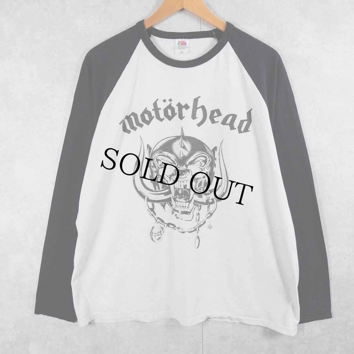 画像1: Motorhead ロックバンドプリントラグランTシャツ XXL (1)