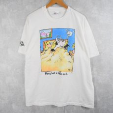 画像1: 90's A HERD OF LAUGHTER "Mary had a little lamb." シュールイラストプリントTシャツ XL (1)