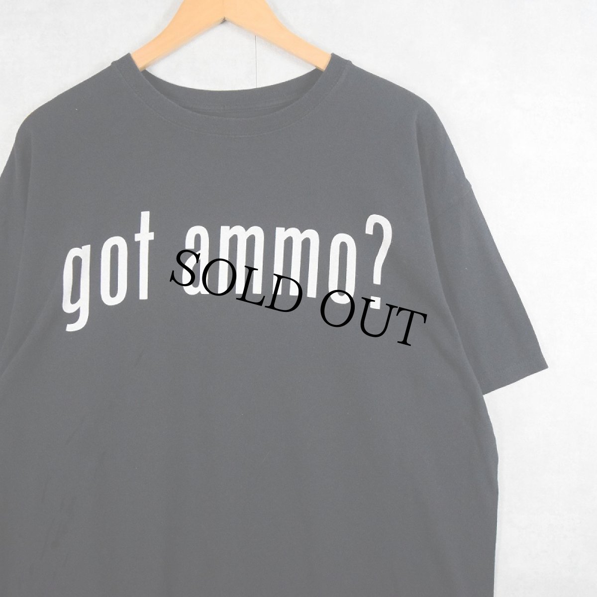 画像1: "got ammo?" パロディプリントTシャツ BLACK XL (1)