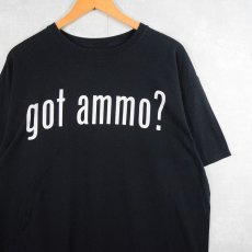 画像1: "got ammo?" パロディプリントTシャツ BLACK XL (1)