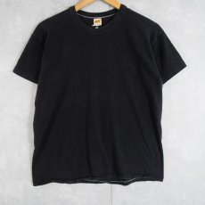 画像1: 70〜80's RUSSELL ATHLETIC 金タグ USA製 無地Tシャツ BLACK L (1)