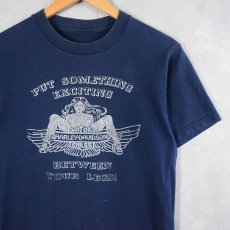 画像1: 70〜80's HARLEY-DAVIDSON "PUT SOMETHING EXCITING..." バイカープリントTシャツ NAVY (1)