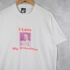 画像1: 90's CANADA製 "I Love My Grandma" メモリアルフォトプリントTシャツ XL (1)