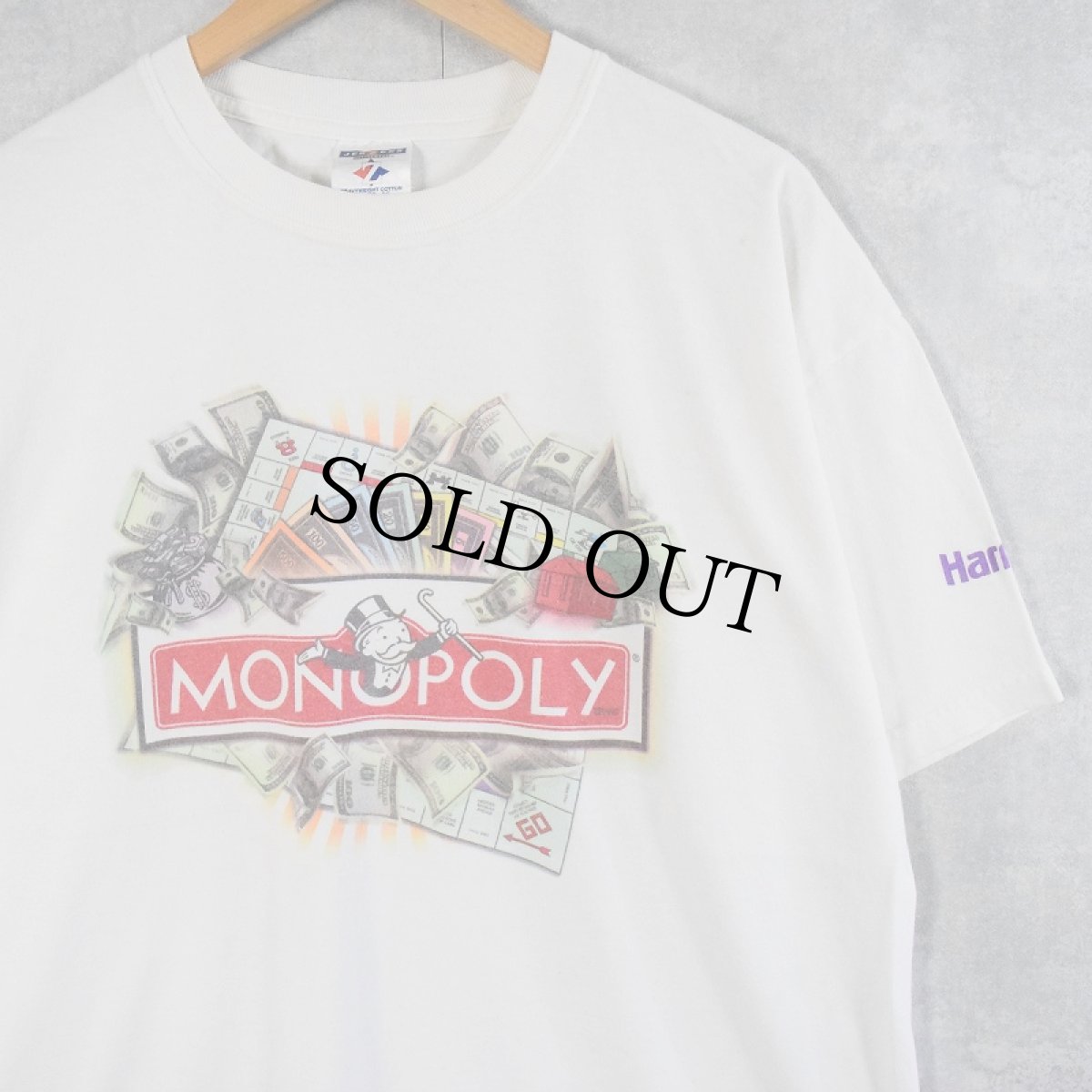 画像1: MONOPOLY ボードゲームプリントTシャツ XL (1)