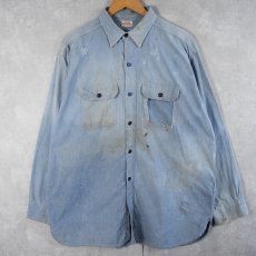 画像1: 50〜60's Sears WORK CLOTHES シャンブレーシャツ (1)