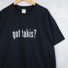 画像1: 【お客様専用ページ】"got takis?" パロディプリントTシャツ BLACK 2XL (1)