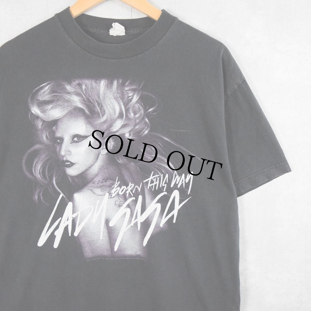 画像1: 2011 LADY GAGA "BORN THIS WAY" ミュージシャンツアーTシャツ L (1)