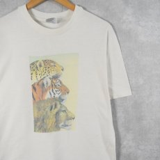 画像1: 90's USA製 アニマルプリントTシャツ M (1)