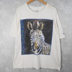 画像1: 90's DOWN TO EARTH PRODUCTS USA製  しまうまプリントTシャツ XL (1)