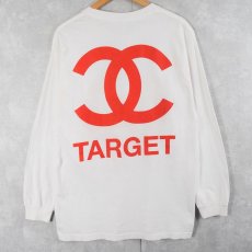 画像2: 2000's PIZZA SLIME "CHANEL TARGET" パロディプリントロンT L (2)