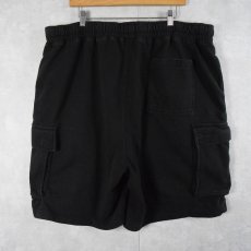 画像2: KINGSIZE スウェットカーゴショーツ BLACK 3XL (2)