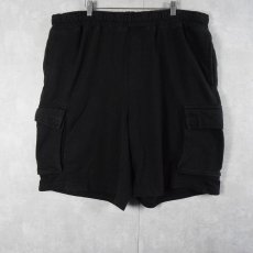 画像1: KINGSIZE スウェットカーゴショーツ BLACK 3XL (1)