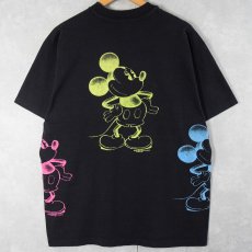 画像2: 90's Sherry's MICKEY MOUSE USA製 "Ocean City Maryland" キャラクターマルチプリントTシャツ BLACK XL (2)