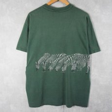 画像2: 90's The National Zoo シマウマ 巻きプリントTシャツ  (2)