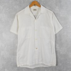 画像1: 60's ARROW USA製 オープンカラーコットンシャツ S (1)