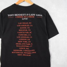 画像2: TONY BENNETT & LADY GAGA ミュージシャンツアーTシャツ BLACK (2)