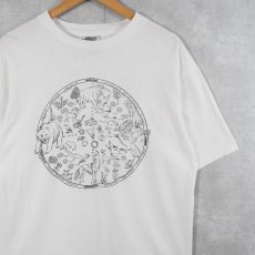 画像1: 90's アニマル イラストプリントTシャツ XL (1)