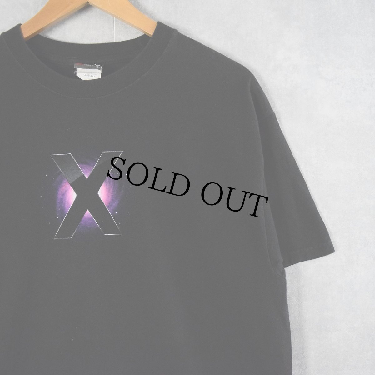 画像1: 2000's Apple "Mac OS X" プリントTシャツ BLACK L (1)