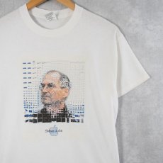 画像1: Apple "Steve Jobs" モザイクアート プリントTシャツ S (1)