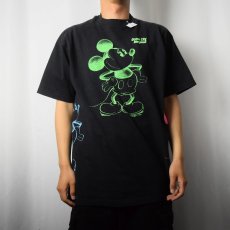 画像3: 90's Sherry's MICKEY MOUSE USA製 "Ocean City Maryland" キャラクターマルチプリントTシャツ BLACK XL (3)