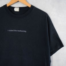 画像1: 2000's〜 Apple "I visit the mothership." ロゴプリントTシャツ BLACK L (1)