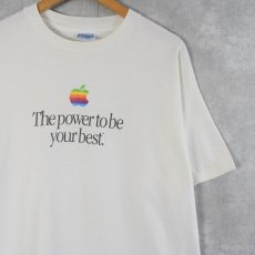 画像1: 90's Apple USA製 "The power to be your best." レインボーロゴプリントTシャツ XL (1)